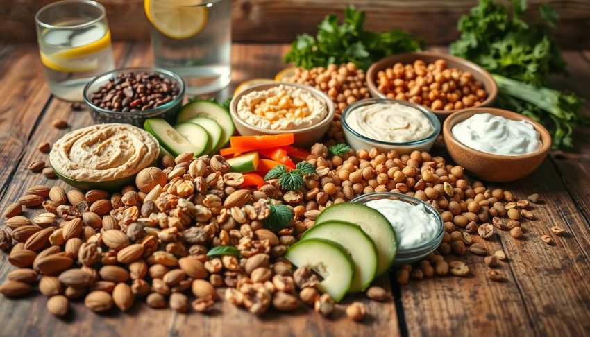 snacks high in protein vegetarian